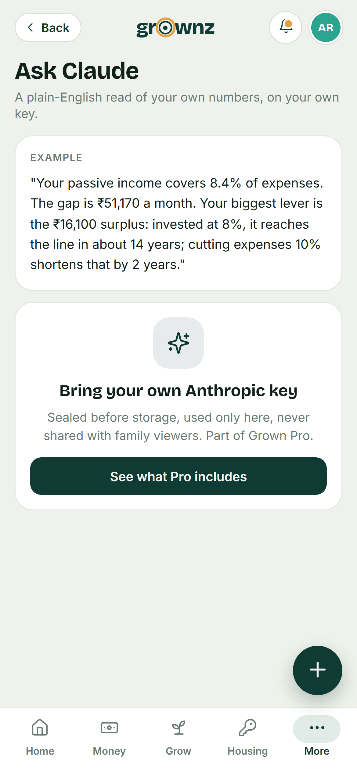 Design preview: Ask Claude on your own key
