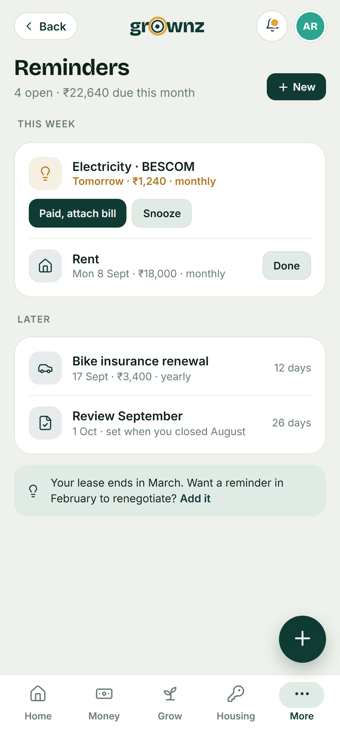 Design preview: Reminders this week and later