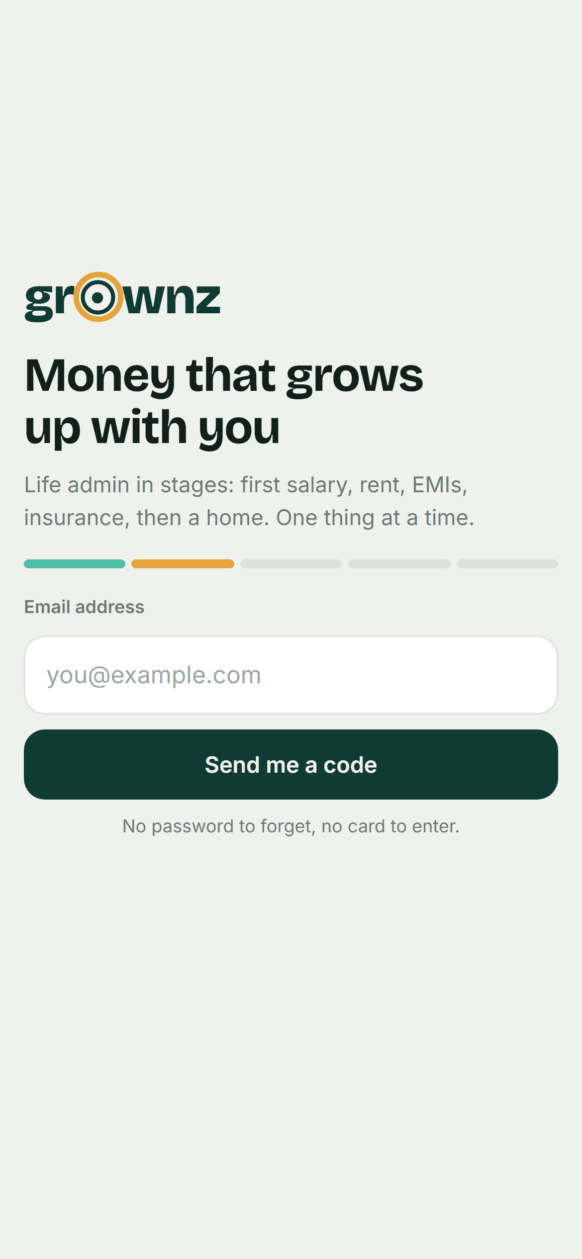 Design preview: Sign in with an email code
